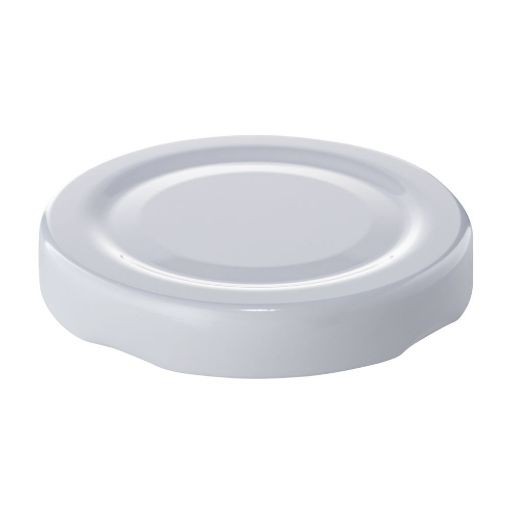 Picture of 53mm RTO White Metal Twist Cap 0.2mm (100 Per Ctn)