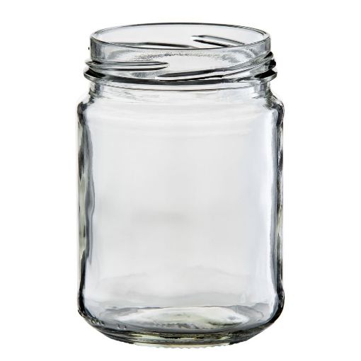 Picture of 250ml Clear Glass Round Food Jar With 63mm Twist Neck (Ctn 24)