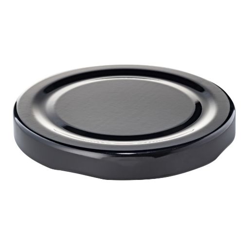 Picture of 63mm RTO Black Metal Twist Cap 0.2mm (Box of 100)