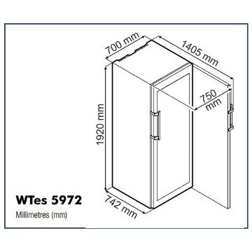 Liebherr Vinidor 211 Bottle Dual Zone Wine Storage Cabinet WTES5972LH