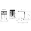 Picture of Baron - 2x 10 Litre 700 Series Split Pot Gas Deep Fryer