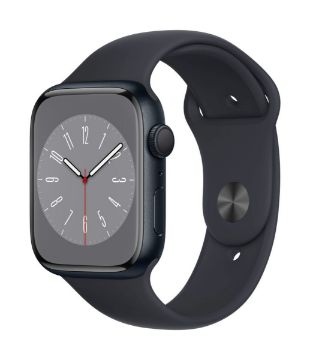 Apple Watch Series 8 GPS 45mm Midnight Aluminium Case with Midnight Sport Band - Regular