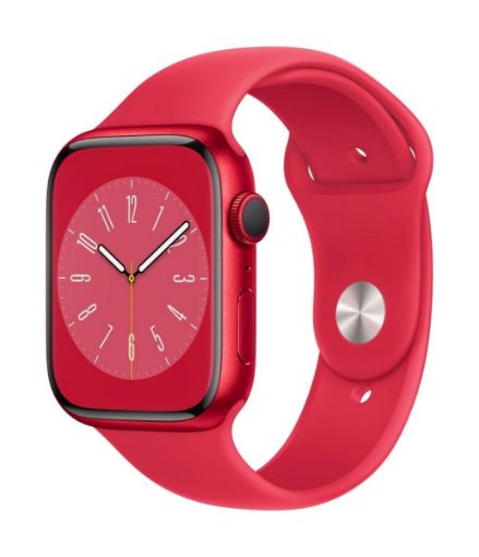 Apple Watch Series 8 GPS 45mm (PRODUCT)RED Aluminium Case with (PRODUCT)RED Sport Band - Regular