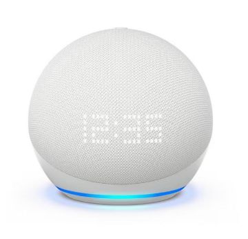 Picture of Amazon - Amazon Echo Dot (5th Gen) Smart speaker with clock and Alexa - Glacier White