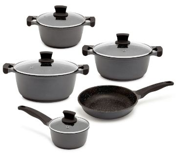 Westinghouse 5 Piece aluminium non-stick pot and pan set