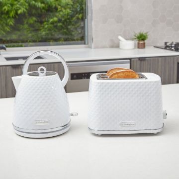 Westinghouse 1.7L Kettle & 2 Slice Toaster Pack White