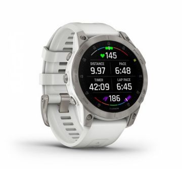 Garmin Epix Gen 2 Watch Carrera White Titanium with Silicon Band