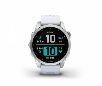 Garmin Fenix 7S Watch Silver with Whitestone Band