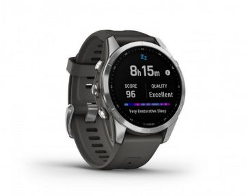 Garmin Fenix 7S Watch Silver with Graphite Band