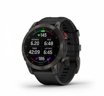 Garmin Epix Gen 2 Watch Carbon Grey DLC Titanium with Silicon Band