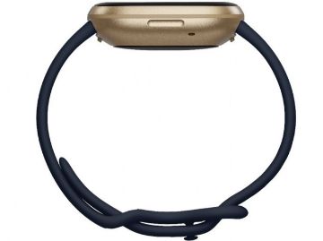 Fitbit - Versa 3 Advanced Fitness Watch - Midnight/Soft Gold