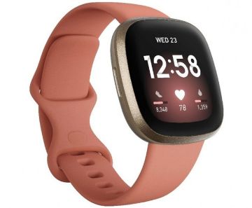 Fitbit - Versa 3 Advanced Fitness Watch - Pink Clay/Soft Gold