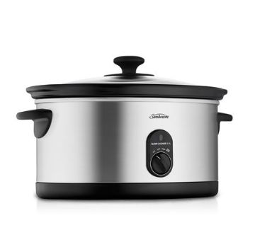 Sunbeam - 5.5L SecretChef Slow Cooker - Stainless Steel