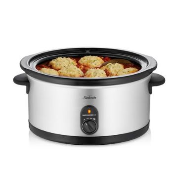 Sunbeam - 5.5L SecretChef Slow Cooker - Stainless Steel