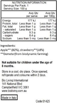 Holle Red Bee - Apple with Strawberries 100g