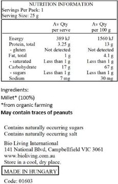 Holle Organic Millet Crunchy Snack 25g