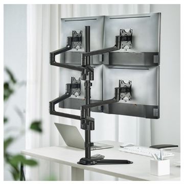 Picture of Brateck LDT72-T048 PREMIUM ALUMINUM ARTICULATING MONITOR STAND from 17”-32”, weight capacity 6kg, 180° Rotation (LS)